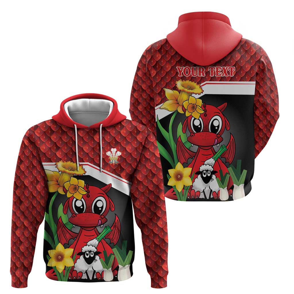 Saint David's Day Personalized Zip Hoodie Red Welsh Dragon Daffodil Sheep Leak - Wonder Print Shop