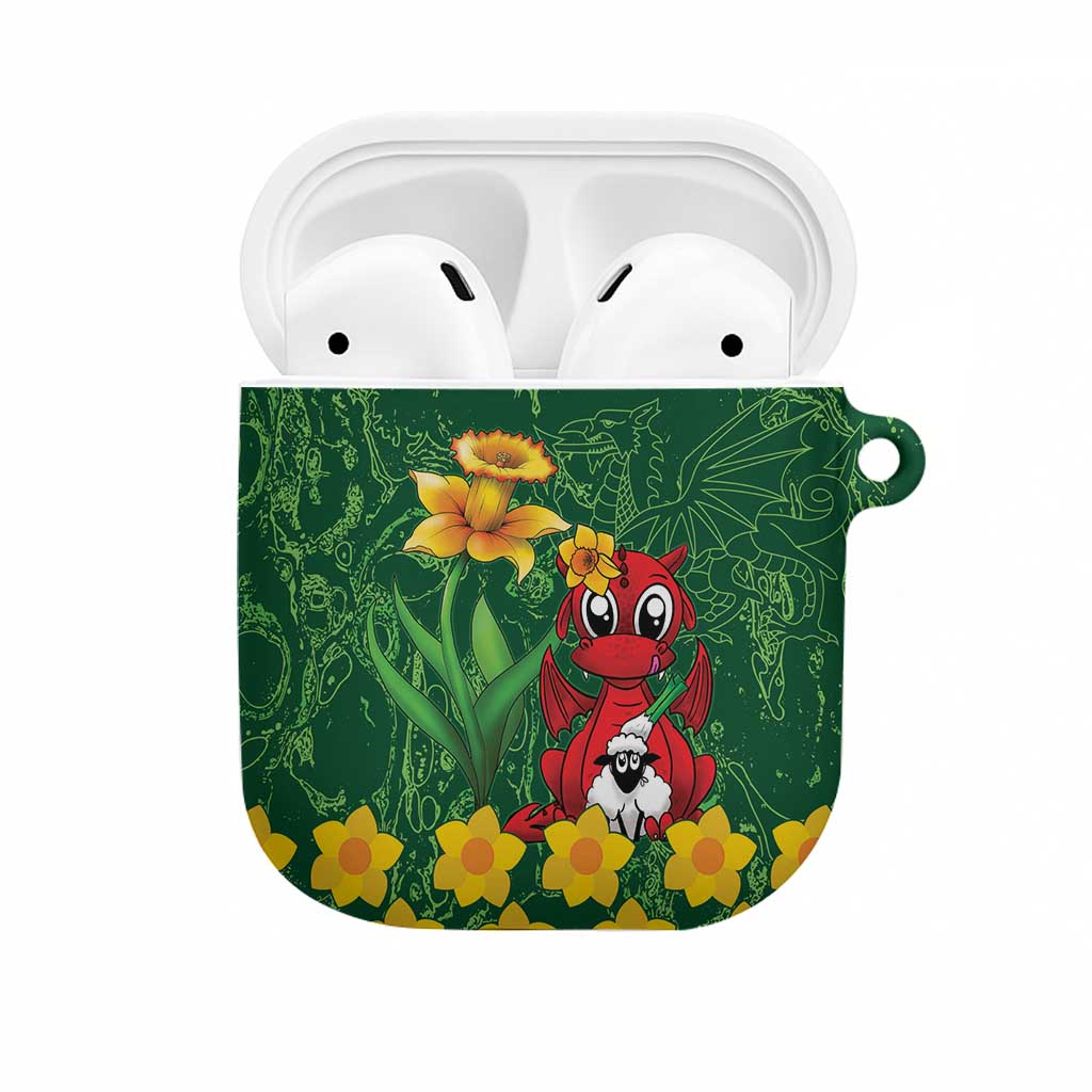 Saint David's Day AirPods Case Welsh Dragons Yellow Daffodils - Wonder Print Shop