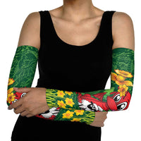 Saint David's Day Arm Sleeves Welsh Dragons Yellow Daffodils - Wonder Print Shop