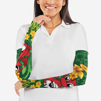Saint David's Day Arm Sleeves Welsh Dragons Yellow Daffodils - Wonder Print Shop