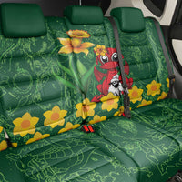 Saint David's Day Back Car Seat Cover Welsh Dragons Yellow Daffodils - Wonder Print Shop