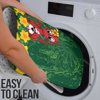 Saint David's Day Bathroom Set Welsh Dragons Yellow Daffodils - Wonder Print Shop