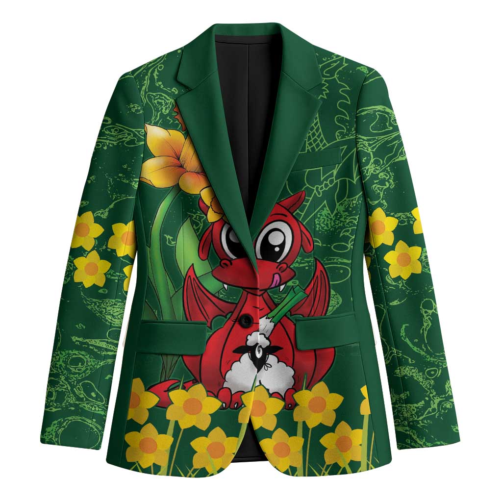 Saint David's Day Blazer Welsh Dragons Yellow Daffodils - Wonder Print Shop