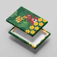 Saint David's Day Canvas Wall Art Welsh Dragons Yellow Daffodils - Wonder Print Shop
