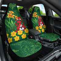 Saint David's Day Car Seat Cover Welsh Dragons Yellow Daffodils - Wonder Print Shop