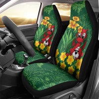 Saint David's Day Car Seat Cover Welsh Dragons Yellow Daffodils - Wonder Print Shop