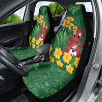 Saint David's Day Car Seat Cover Welsh Dragons Yellow Daffodils - Wonder Print Shop