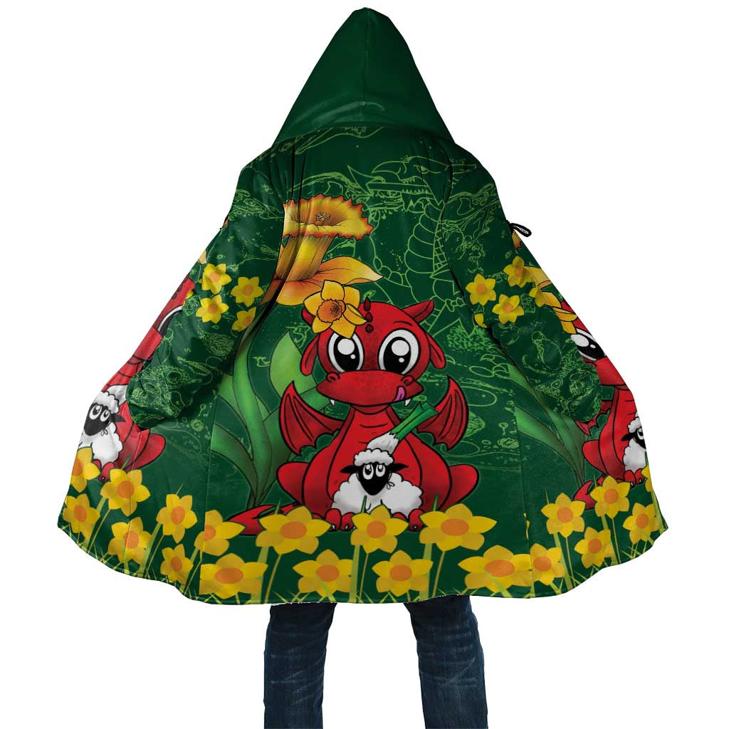 Saint David's Day Cloak Welsh Dragons Yellow Daffodils - Wonder Print Shop
