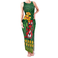 Saint David's Day Family Matching Tank Maxi Dress and Hawaiian Shirt Welsh Dragons Yellow Daffodils - Wonder Print Shop