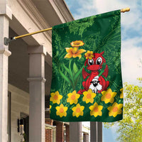 Saint David's Day Garden Flag Welsh Dragons Yellow Daffodils - Wonder Print Shop