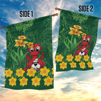 Saint David's Day Garden Flag Welsh Dragons Yellow Daffodils - Wonder Print Shop