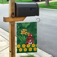 Saint David's Day Garden Flag Welsh Dragons Yellow Daffodils - Wonder Print Shop