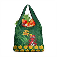 Saint David's Day Grocery Bag Welsh Dragons Yellow Daffodils - Wonder Print Shop
