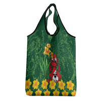 Saint David's Day Grocery Bag Welsh Dragons Yellow Daffodils - Wonder Print Shop