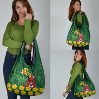 Saint David's Day Grocery Bag Welsh Dragons Yellow Daffodils - Wonder Print Shop