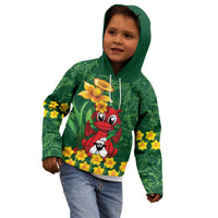 Saint David's Day Kid Hoodie Welsh Dragons Yellow Daffodils - Wonder Print Shop