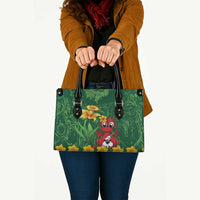 Saint David's Day Leather Bag Welsh Dragons Yellow Daffodils - Wonder Print Shop
