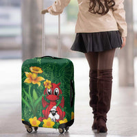 Saint David's Day Luggage Cover Welsh Dragons Yellow Daffodils - Wonder Print Shop