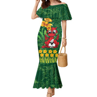 Saint David's Day Mermaid Dress Welsh Dragons Yellow Daffodils - Wonder Print Shop