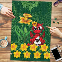 Saint David's Day Puzzle Welsh Dragons Yellow Daffodils - Wonder Print Shop