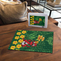 Saint David's Day Puzzle Welsh Dragons Yellow Daffodils - Wonder Print Shop