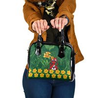 Saint David's Day Shoulder Handbag Welsh Dragons Yellow Daffodils - Wonder Print Shop