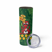 Saint David's Day Skinny Tumbler Welsh Dragons Yellow Daffodils - Wonder Print Shop