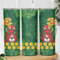 Saint David's Day Skinny Tumbler Welsh Dragons Yellow Daffodils - Wonder Print Shop
