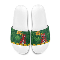 Saint David's Day Slide Sandals Welsh Dragons Yellow Daffodils - Wonder Print Shop