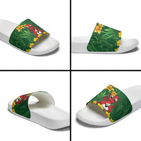 Saint David's Day Slide Sandals Welsh Dragons Yellow Daffodils - Wonder Print Shop