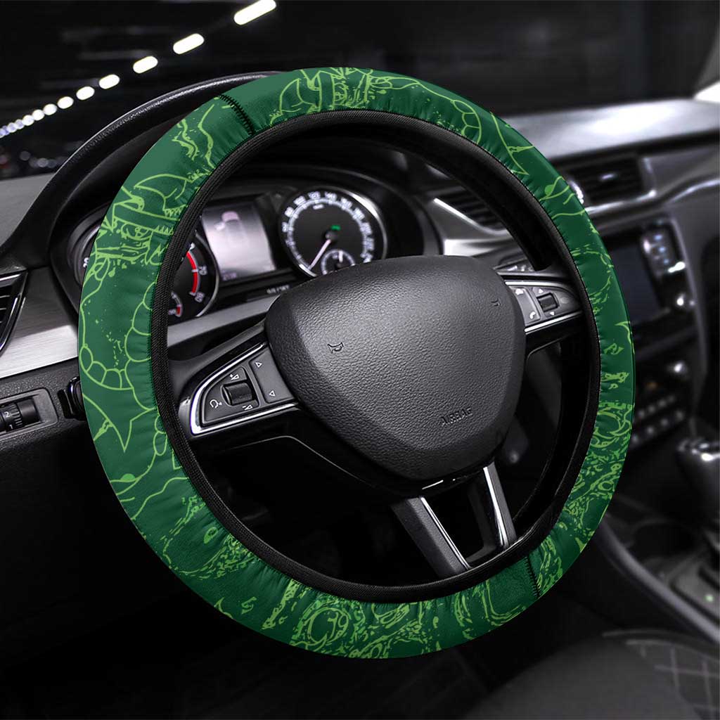 Saint David's Day Steering Wheel Cover Welsh Dragons Yellow Daffodils - Wonder Print Shop