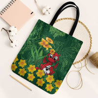 Saint David's Day Tote Bag Welsh Dragons Yellow Daffodils - Wonder Print Shop