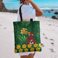Saint David's Day Tote Bag Welsh Dragons Yellow Daffodils - Wonder Print Shop