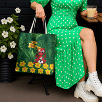 Saint David's Day Tote Bag Welsh Dragons Yellow Daffodils - Wonder Print Shop