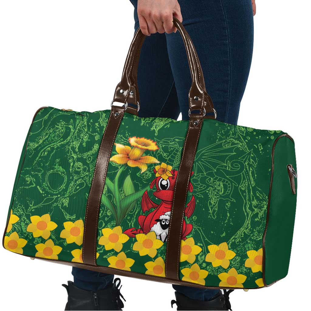 Saint David's Day Travel Bag Welsh Dragons Yellow Daffodils - Wonder Print Shop