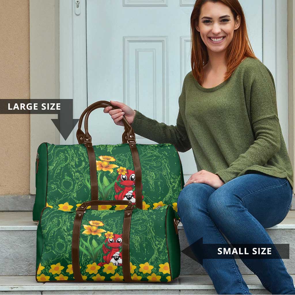 Saint David's Day Travel Bag Welsh Dragons Yellow Daffodils - Wonder Print Shop