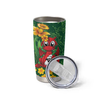 Saint David's Day Tumbler Cup Welsh Dragons Yellow Daffodils - Wonder Print Shop