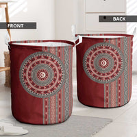 Tunisia Bakhnug Motif Laundry Basket Traditional Tunisian Embroidery Inspired - Wonder Print Shop