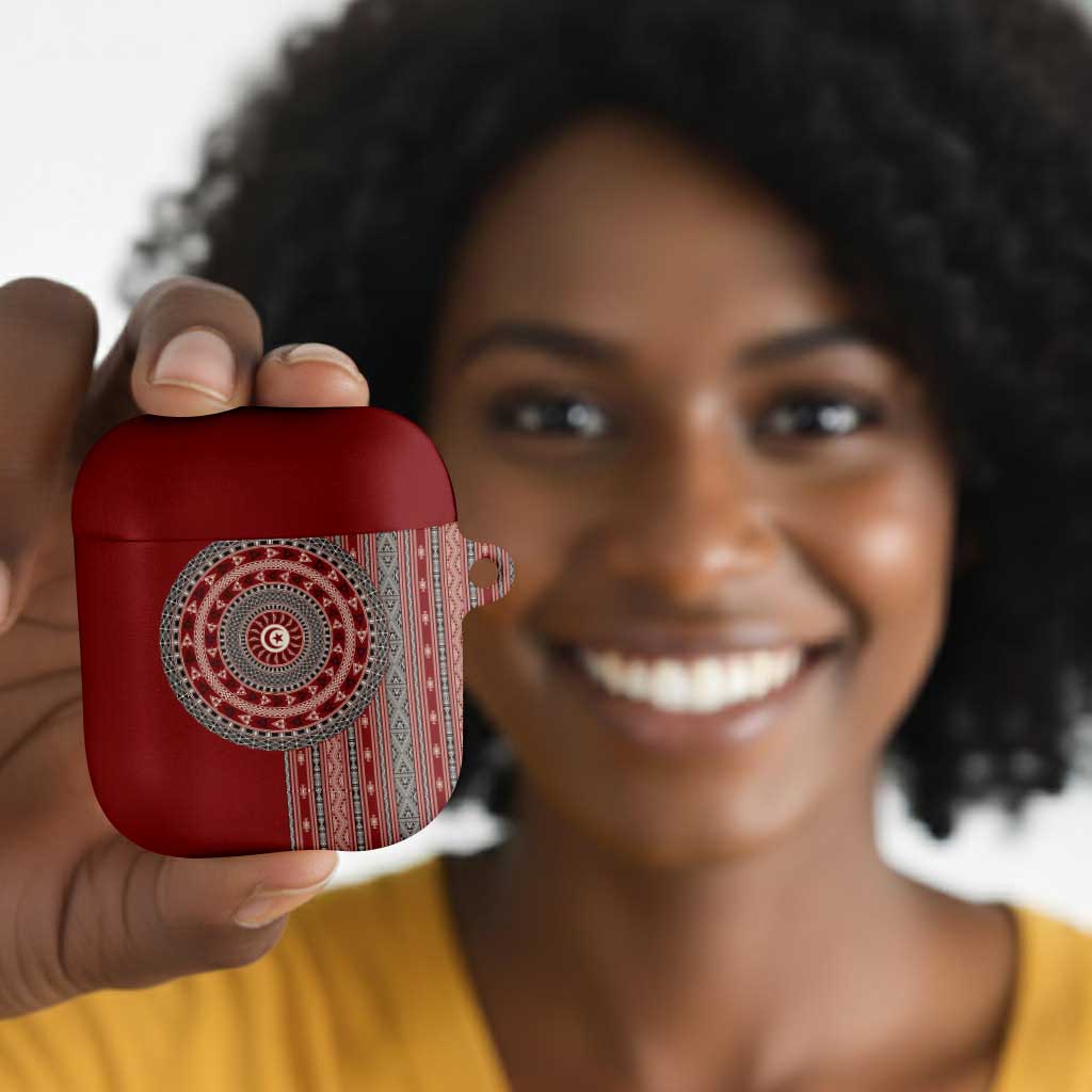 Tunisia Bakhnug Motif AirPods Case Traditional Tunisian Embroidery Inspired - Wonder Print Shop