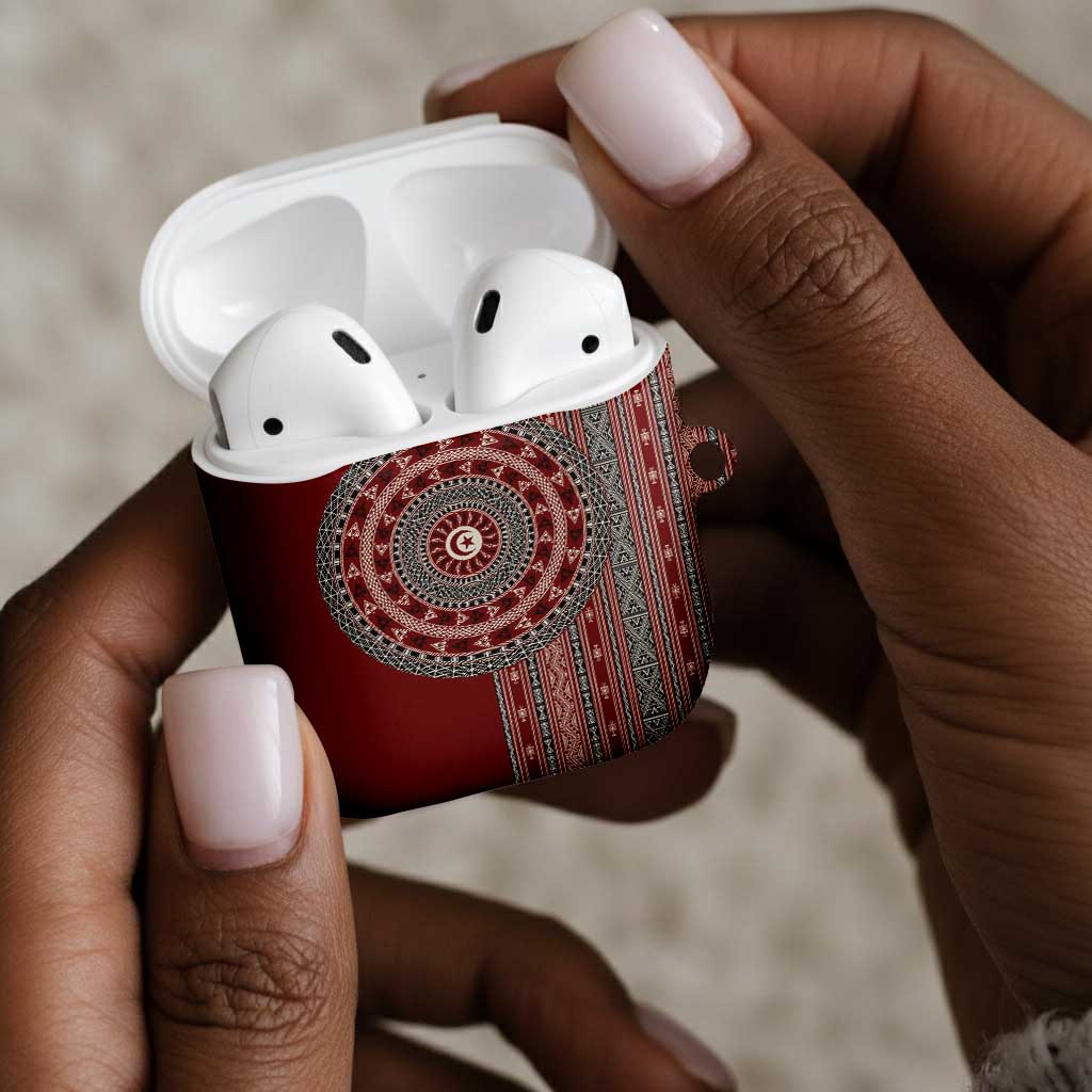 Tunisia Bakhnug Motif AirPods Case Traditional Tunisian Embroidery Inspired - Wonder Print Shop