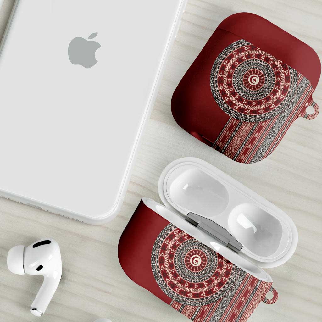 Tunisia Bakhnug Motif AirPods Case Traditional Tunisian Embroidery Inspired - Wonder Print Shop