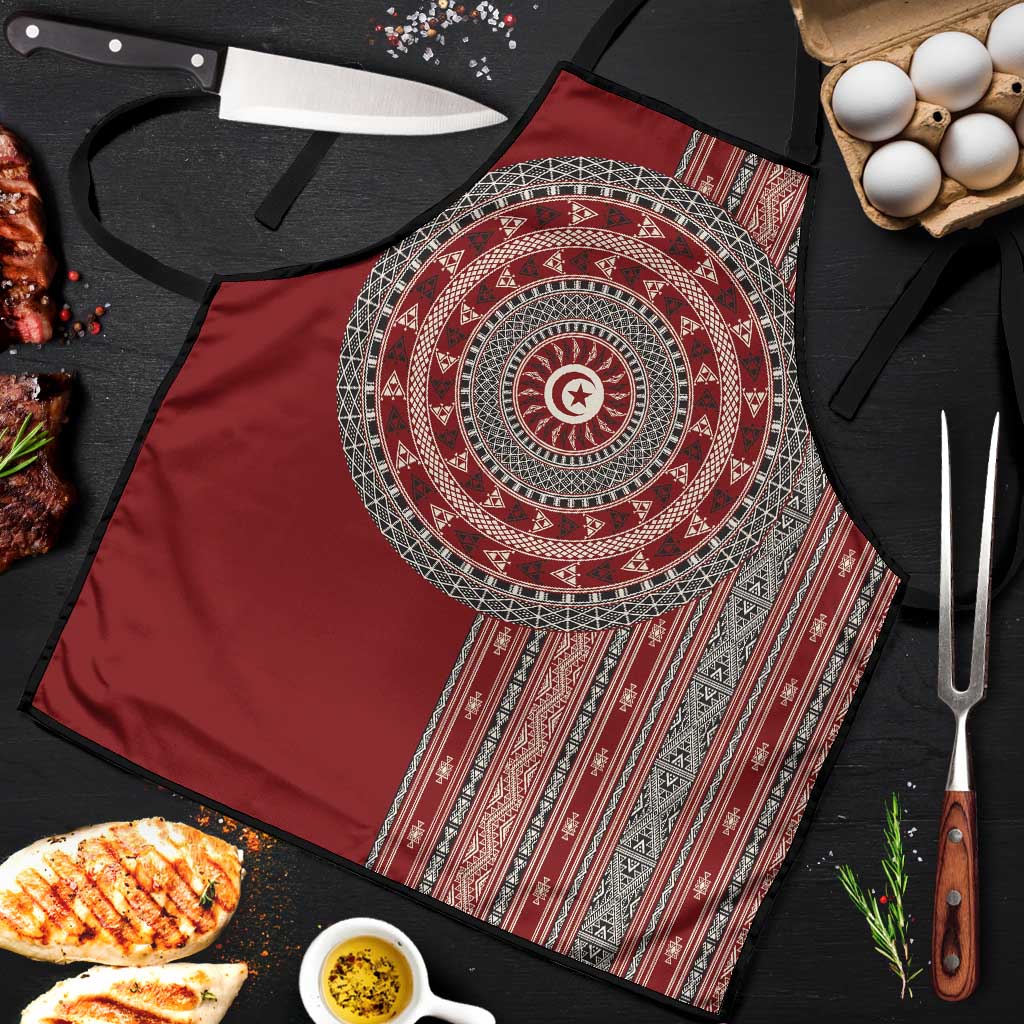 Tunisia Bakhnug Motif Apron Traditional Tunisian Embroidery Inspired - Wonder Print Shop