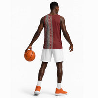 Tunisia Bakhnug Motif Basketball Jersey Traditional Tunisian Embroidery Inspired - Wonder Print Shop