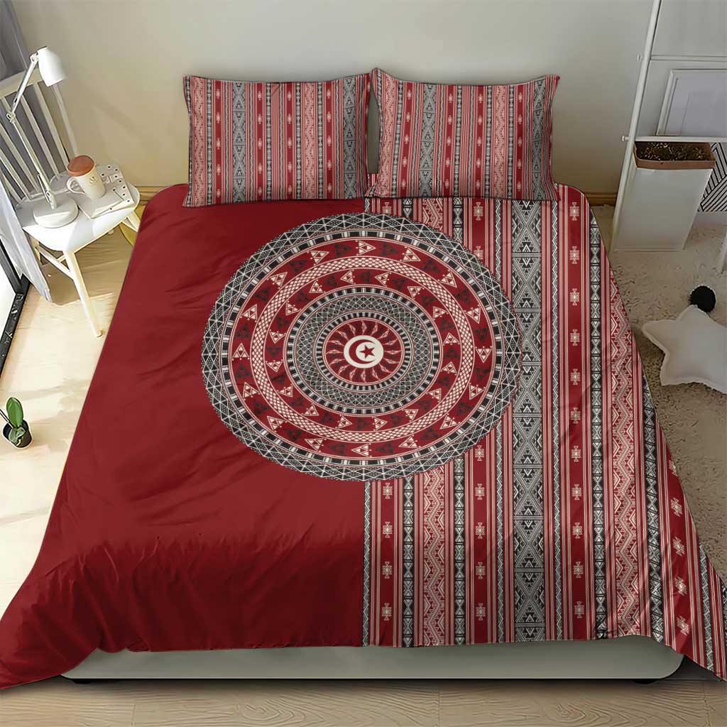 Tunisia Bakhnug Motif Bedding Set Traditional Tunisian Embroidery Inspired - Wonder Print Shop
