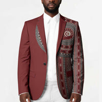 Tunisia Bakhnug Motif Blazer Traditional Tunisian Embroidery Inspired - Wonder Print Shop