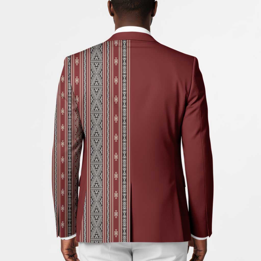 Tunisia Bakhnug Motif Blazer Traditional Tunisian Embroidery Inspired - Wonder Print Shop