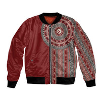 Tunisia Bakhnug Motif Bomber Jacket Traditional Tunisian Embroidery Inspired - Wonder Print Shop