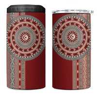 Tunisia Bakhnug Motif 4 in 1 Can Cooler Tumbler Traditional Tunisian Embroidery Inspired - Wonder Print Shop