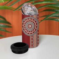 Tunisia Bakhnug Motif 4 in 1 Can Cooler Tumbler Traditional Tunisian Embroidery Inspired - Wonder Print Shop
