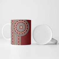 Tunisia Bakhnug Motif Ceramic Mug Traditional Tunisian Embroidery Inspired - Wonder Print Shop